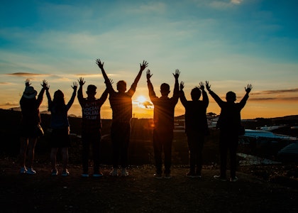 People silhouette during sunset 853168