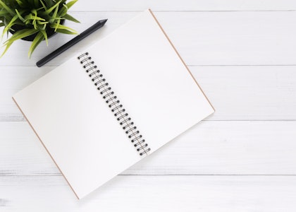 White blank notebook 733857