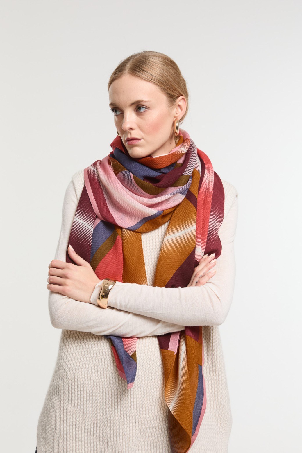 Foulard mystique bordeaux