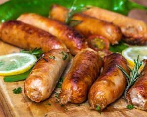 Cooked sausages in close up view 2901854