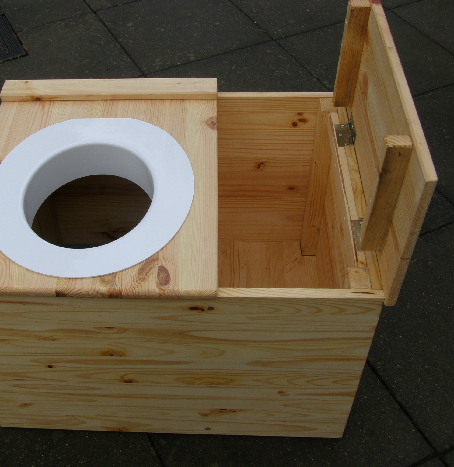 Ecotoilet rechthoekig met strooiselbak