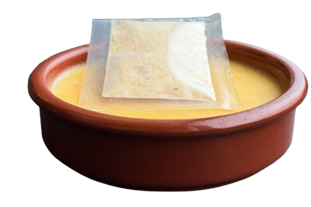 Terra cotta met zakje