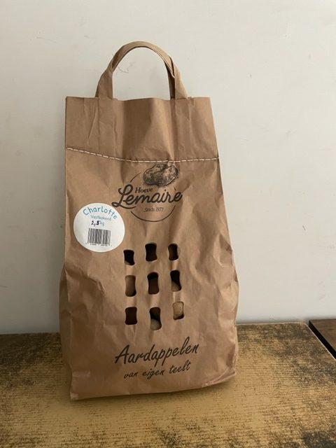 Hoeve Lemaire aardappelen 25 kg in papieren zak voorkant