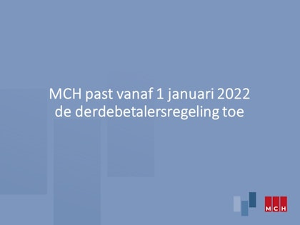 MCH past vanaf 1 januari 2022 ook in de polikliniek de derdebetalersregeling toe