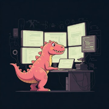 Webosaurus die een contactformulier maakt.